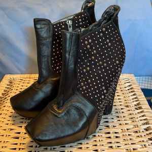 Sam Edelman platform ankle boots with studs
